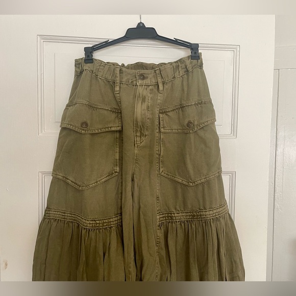 NWOT Free People Parachute Pants in Washed Army Green | Size S - Picture 12 of 13